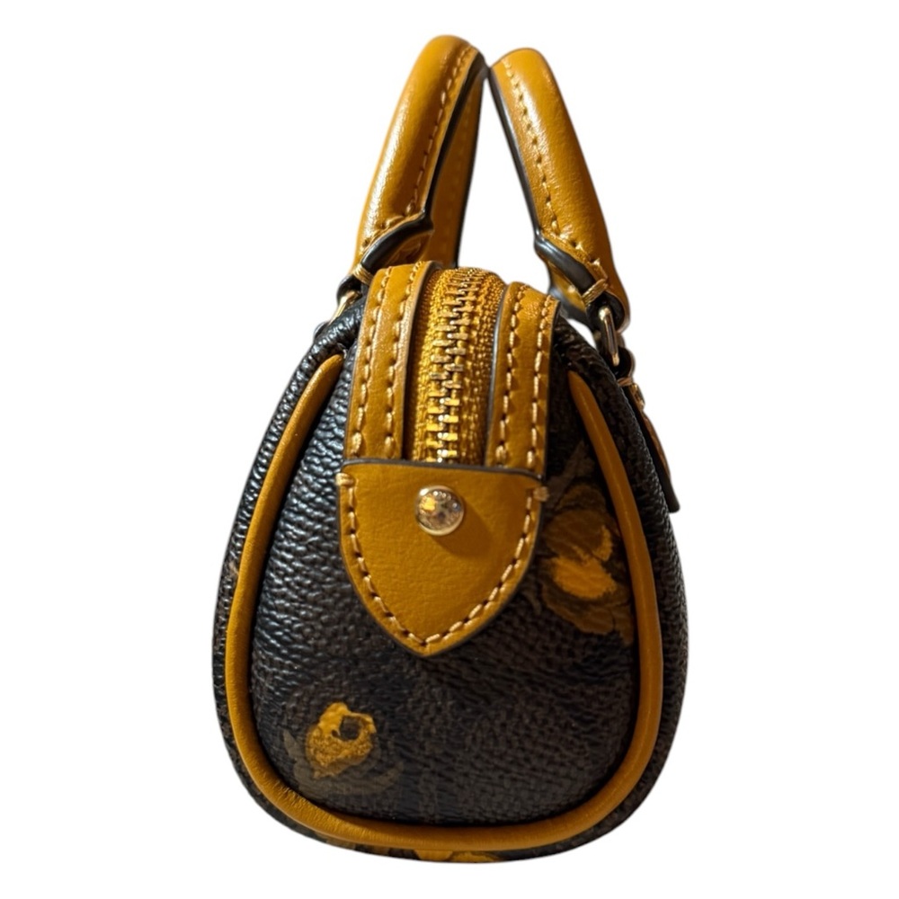 Coach Mini Rowan Bag Charm in Signature Canvas with Floral Print, NWT - Picture 4 of 9